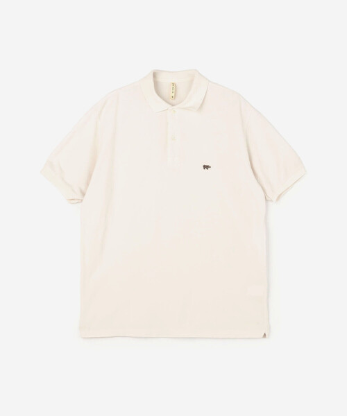 SCYE BASICS(サイベーシックス)の「SCYE BASICS | 〈別注〉コットン鹿の子 ポロシャツ MEN(ポロシャツ・メンズ・アイボリー/オリーブ/ダークネイビー・36/38/40)」の8枚目の写真