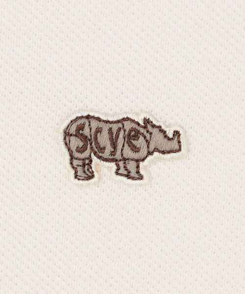 SCYE BASICS(サイベーシックス)の「SCYE BASICS | 〈別注〉コットン鹿の子 ポロシャツ MEN(ポロシャツ・メンズ・アイボリー/オリーブ/ダークネイビー・36/38/40)」の13枚目の写真