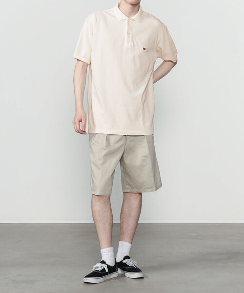 SCYE BASICS(サイベーシックス)の「SCYE BASICS | 〈別注〉コットン鹿の子 ポロシャツ MEN(ポロシャツ・メンズ・アイボリー/オリーブ/ダークネイビー・36/38/40)」の6枚目の写真