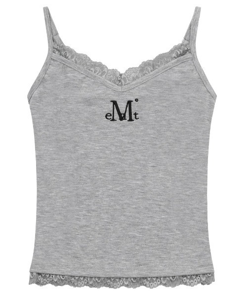 MUCENT(ムセント)の「◇MUCENT◇ブランド直輸入正規品/ガリンレース スリムフィット ノースリーブ GALIN LACE SLIM FIT SLEEVELESS(キャミソール・レディース・グレー/アイボリー/ブラック・FREE)」の9枚目の写真