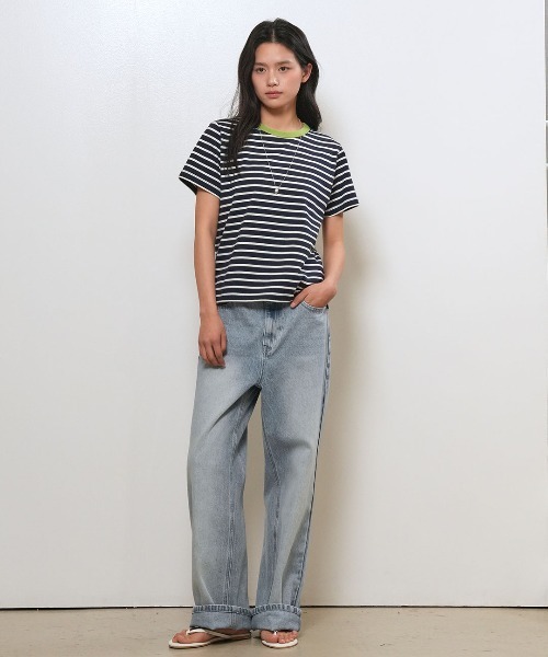 GENERAL IDEA(ジェネラルアイデア)の「【GENERAL IDEA】セミワイドデニムパンツ / SEMI-WIDE DENIM PANTS(デニムパンツ・レディース・ブルー/ライトブルー・L/M/S)」の14枚目の写真