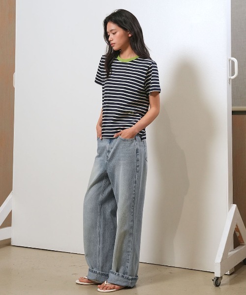 GENERAL IDEA(ジェネラルアイデア)の「【GENERAL IDEA】セミワイドデニムパンツ / SEMI-WIDE DENIM PANTS(デニムパンツ・レディース・ブルー/ライトブルー・L/M/S)」の15枚目の写真