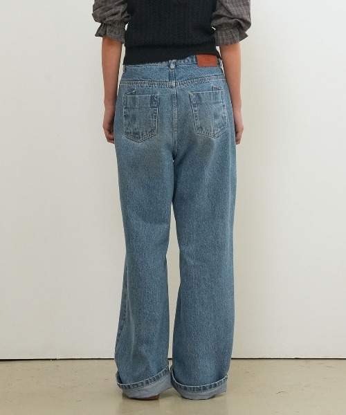 GENERAL IDEA(ジェネラルアイデア)の「【GENERAL IDEA】セミワイドデニムパンツ / SEMI-WIDE DENIM PANTS(デニムパンツ・レディース・ブルー/ライトブルー・L/M/S)」の7枚目の写真