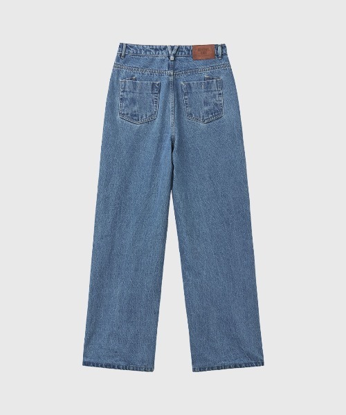 GENERAL IDEA(ジェネラルアイデア)の「【GENERAL IDEA】セミワイドデニムパンツ / SEMI-WIDE DENIM PANTS(デニムパンツ・レディース・ブルー/ライトブルー・L/M/S)」の4枚目の写真