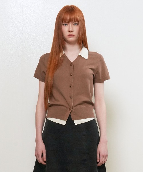GENERAL IDEA(ジェネラルアイデア)の「【GENERAL IDEA】レイヤードハーフカーディガン / LAYERED HALF CARDIGAN(カーディガン/ボレロ・レディース・ブラック/ネイビー/モカ/ベージュ・L/M/S)」の22枚目の写真