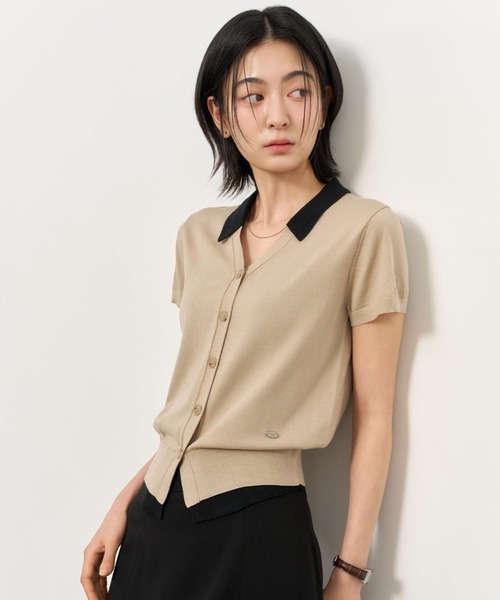 GENERAL IDEA(ジェネラルアイデア)の「【GENERAL IDEA】レイヤードハーフカーディガン / LAYERED HALF CARDIGAN(カーディガン/ボレロ・レディース・ブラック/ネイビー/モカ/ベージュ・L/M/S)」の19枚目の写真
