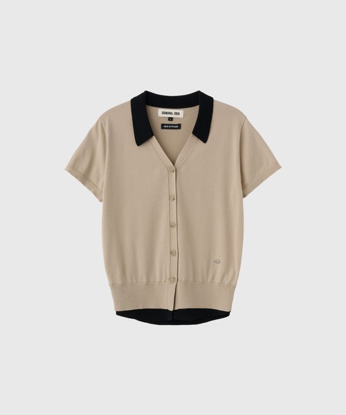 GENERAL IDEA(ジェネラルアイデア)の「【GENERAL IDEA】レイヤードハーフカーディガン / LAYERED HALF CARDIGAN(カーディガン/ボレロ・レディース・ブラック/ネイビー/モカ/ベージュ・L/M/S)」の8枚目の写真