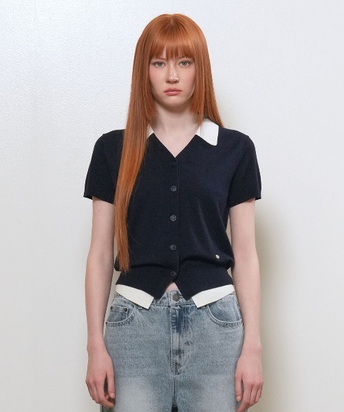 GENERAL IDEA(ジェネラルアイデア)の「【GENERAL IDEA】レイヤードハーフカーディガン / LAYERED HALF CARDIGAN(カーディガン/ボレロ・レディース・ブラック/ネイビー/モカ/ベージュ・L/M/S)」の10枚目の写真