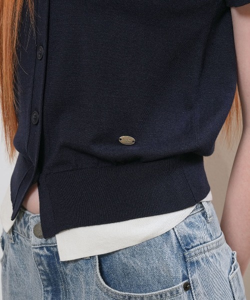 GENERAL IDEA(ジェネラルアイデア)の「【GENERAL IDEA】レイヤードハーフカーディガン / LAYERED HALF CARDIGAN(カーディガン/ボレロ・レディース・ブラック/ネイビー/モカ/ベージュ・L/M/S)」の11枚目の写真
