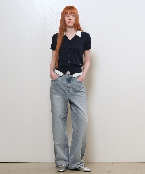 GENERAL IDEA(ジェネラルアイデア)の「【GENERAL IDEA】レイヤードハーフカーディガン / LAYERED HALF CARDIGAN(カーディガン/ボレロ・レディース・ブラック/ネイビー/モカ/ベージュ・L/M/S)」の13枚目の写真