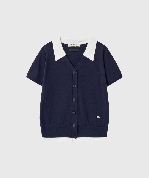 GENERAL IDEA(ジェネラルアイデア)の「【GENERAL IDEA】レイヤードハーフカーディガン / LAYERED HALF CARDIGAN(カーディガン/ボレロ・レディース・ブラック/ネイビー/モカ/ベージュ・L/M/S)」の6枚目の写真