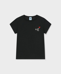 BEADED LOGO T-SHIRT (BLACK)_G26BWJTS01