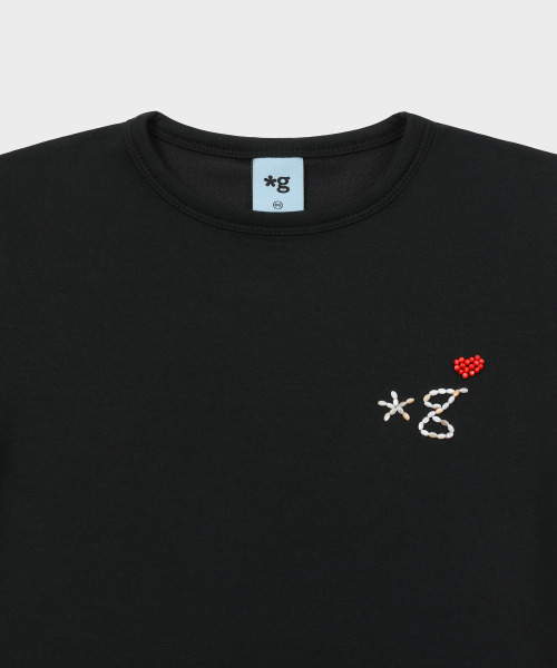 GRUNDEN(グルンデン)の「BEADED LOGO T-SHIRT (BLACK)_G26BWJTS01(Tシャツ/カットソー・レディース・その他・OS)」の3枚目の写真