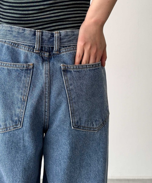 CANAL JEAN(キャナルジーン)の「CALL MY NAME ウエストロールデニムパンツ(デニムパンツ・レディース・ブルー・MEDIUM/SMALL)」の9枚目の写真