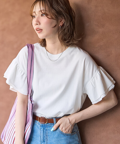 限定展開 袖フリル トップス（Tシャツ/カットソー）｜FREAK'S STORE