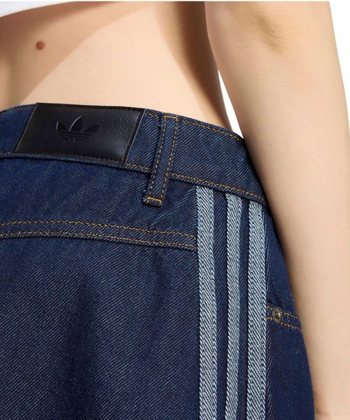 adidas 3 STRIPES MINI SKIRT DENIM / アディダス 3 ストライプス ミニ