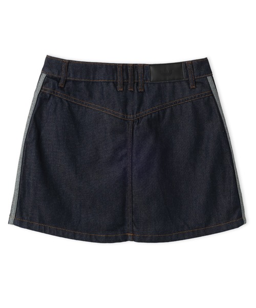 adidas(アディダス)の「adidas 3 STRIPES MINI SKIRT DENIM / アディダス 3 ストライプス ミニスカート デニム(デニムスカート・レディース・ダークインディゴブルー・M/S/L)」の8枚目の写真