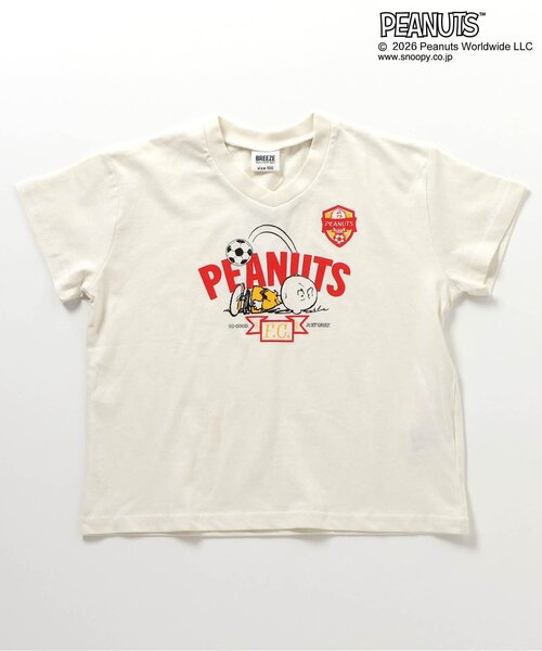 PEANUTS(ピーナッツ)の「PEANUTS サッカーユニフォーム風Tシャツ(Tシャツ/カットソー・キッズ・アイボリー/ストライプ・140/130/120/110/100/90/80)」の7枚目の写真