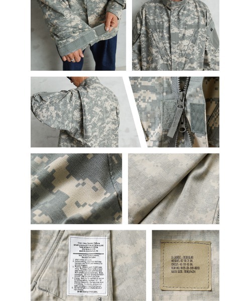 MILITARY（ミリタリー）の「実物 新品 デッドストック 米軍 ACU コンバット ジャケット UCP（ミリタリージャケット・メンズ・グレー系その他・S-Short）」の8枚目の写真