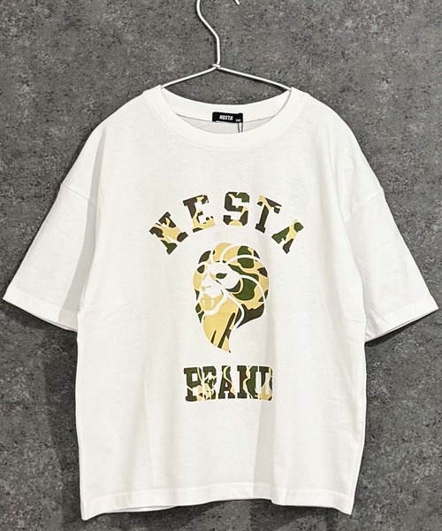 NESTA BRAND(ネスタブランド)の「【NESTA BRAND/ネスタブランド】 接触冷感加工 プリント オーバーサイズBIG T キッズ(NES26-03)(Tシャツ/カットソー・キッズ・ブラック/ダークグリーン/オフホワイト/ホワイト系その他/ブラック系その他/チャコール/ホワイト系その他2/ブラック系その他2・160cm/110cm/120cm/130cm/140cm/150cm)」の2枚目の写真