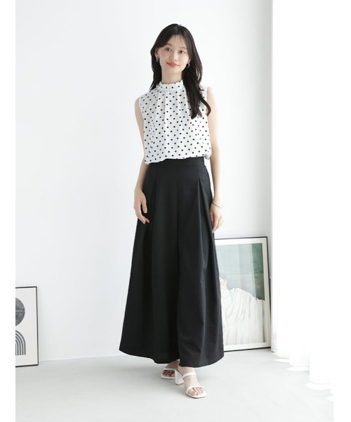 fifth(フィフス)の「【星玲奈セレクト】ハイウエストタックワイドパンツ(その他パンツ・レディース・イエロー/ブラック/グレイッシュベージュ・XS/M)」の5枚目の写真
