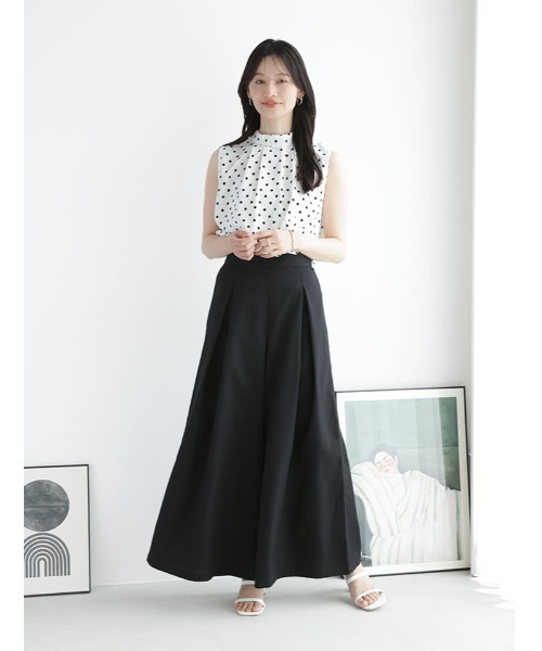 fifth(フィフス)の「【星玲奈セレクト】ハイウエストタックワイドパンツ(その他パンツ・レディース・イエロー/ブラック/グレイッシュベージュ・XS/M)」の10枚目の写真
