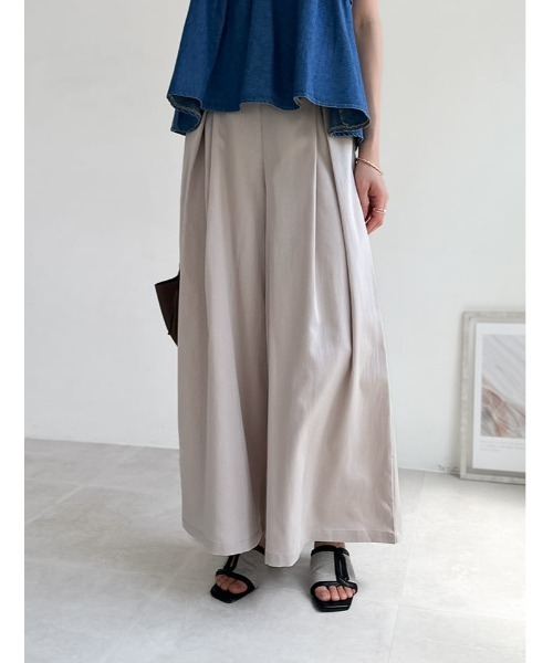 fifth(フィフス)の「【星玲奈セレクト】ハイウエストタックワイドパンツ(その他パンツ・レディース・イエロー/ブラック/グレイッシュベージュ・XS/M)」の15枚目の写真