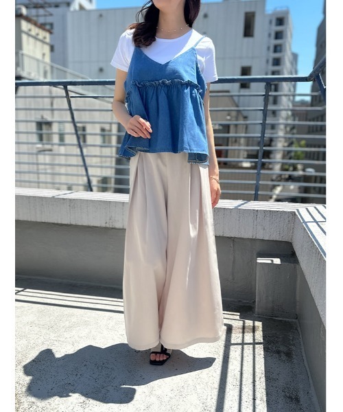fifth(フィフス)の「【星玲奈セレクト】ハイウエストタックワイドパンツ(その他パンツ・レディース・イエロー/ブラック/グレイッシュベージュ・XS/M)」の12枚目の写真