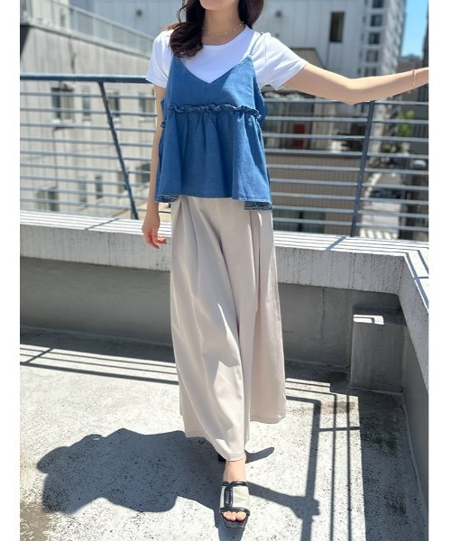 fifth(フィフス)の「【星玲奈セレクト】ハイウエストタックワイドパンツ(その他パンツ・レディース・イエロー/ブラック/グレイッシュベージュ・XS/M)」の13枚目の写真