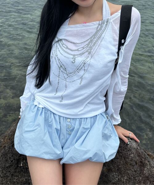 CRANK(クランク)の「グロウパフショーツ_スカイ(その他パンツ・レディース・その他・FREE)」の6枚目の写真