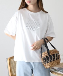 20/-天竺 ねこドットプリントTシャツ 26SS 半袖