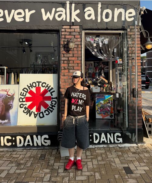 SLEEKGLOW（スリック グロウ）の「HATERS ワンショルダーTシャツ[ブラック]（Tシャツ/カットソー・レディース・その他・FREE）」の5枚目の写真