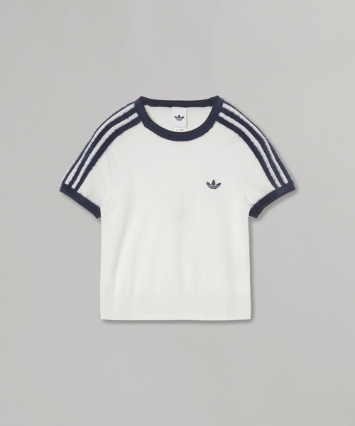 adidas(アディダス)の「KNITTED TEE KS9952(Tシャツ/カットソー・メンズ・ホワイト・MEDIUM/LARGE/SMALL/X-SMALL)」の1枚目の写真