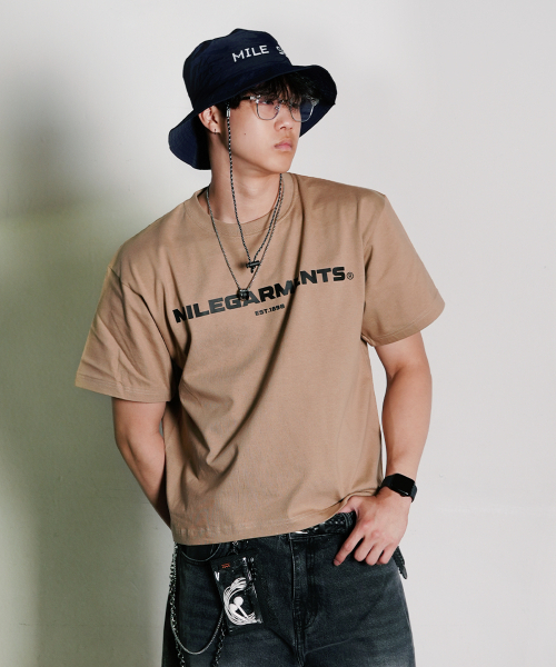 THE MILE(ザマイル)の「マイルガーメンツ クロップクルーネック_DEEP BEIGE(Tシャツ/カットソー・メンズ・その他・X-LARGE/LARGE/MEDIUM/SMALL)」の1枚目の写真