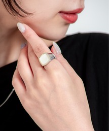 【TOMWOOD(トムウッド)】Cushion White MOP シルバーリング 指輪 マザーオブパール