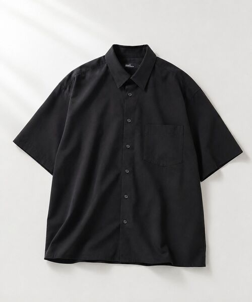 CRAFT STANDARD BOUTIQUE(クラフトスタンダードブティック)の「接触冷感/吸水速乾/UVカット レギュラーカラー半袖シャツ(シャツ/ブラウス・メンズ・ブラック/チャコールグレー・M/L)」の2枚目の写真