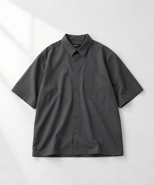 CRAFT STANDARD BOUTIQUE(クラフトスタンダードブティック)の「接触冷感/吸水速乾/UVカット レギュラーカラー半袖シャツ(シャツ/ブラウス・メンズ・ブラック/チャコールグレー・M/L)」の3枚目の写真