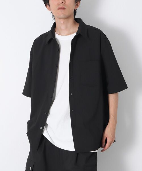CRAFT STANDARD BOUTIQUE(クラフトスタンダードブティック)の「接触冷感/吸水速乾/UVカット レギュラーカラー半袖シャツ(シャツ/ブラウス・メンズ・ブラック/チャコールグレー・M/L)」の11枚目の写真