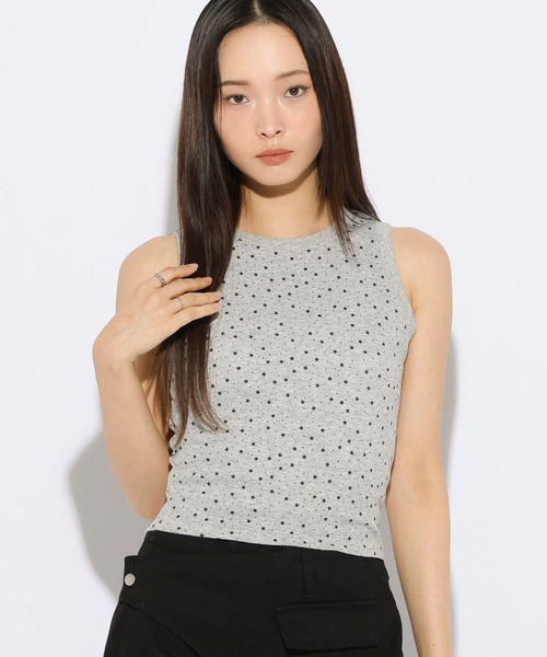 3.3 Field Trip (3.3フィールドトリップ)の「3.3 Field Trip/スターモチーフタンク(Tシャツ/カットソー・レディース・グレー/ネイビー/イエロー・FREE)」の18枚目の写真
