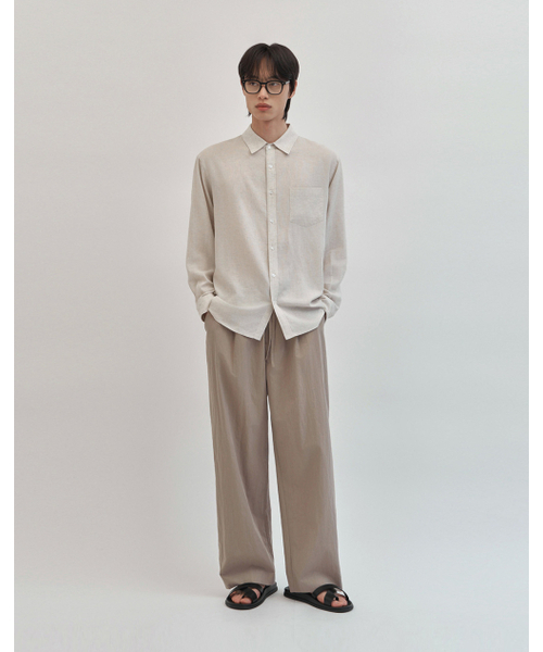 WORK ON BODY OFF（ワークオンボディオフ）の「クーラ セミワイド コットンバンディングパンツ [ベージュ]（その他パンツ・メンズ・ベージュ・MEDIUM/LARGE/X-LARGE）」の2枚目の写真
