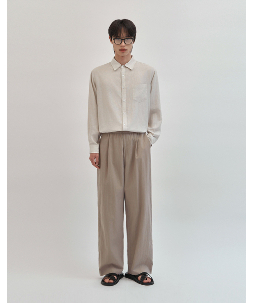 WORK ON BODY OFF（ワークオンボディオフ）の「クーラ セミワイド コットンバンディングパンツ [ベージュ]（その他パンツ・メンズ・ベージュ・MEDIUM/LARGE/X-LARGE）」の4枚目の写真