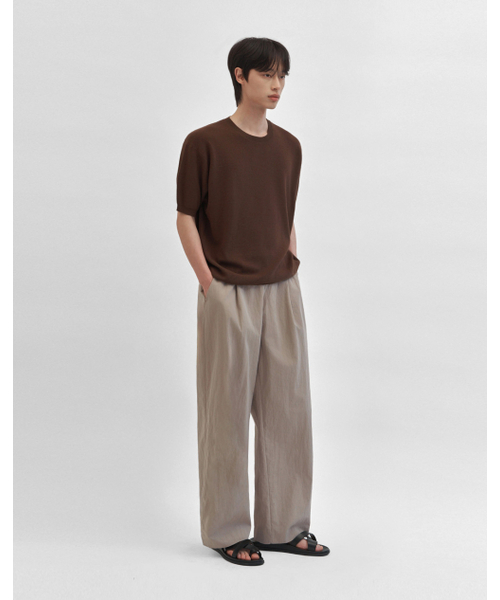 WORK ON BODY OFF（ワークオンボディオフ）の「クーラ セミワイド コットンバンディングパンツ [ベージュ]（その他パンツ・メンズ・ベージュ・MEDIUM/LARGE/X-LARGE）」の6枚目の写真