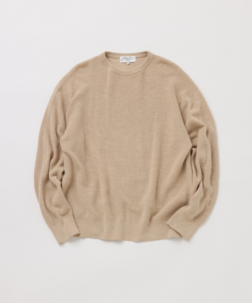 UNFOLLOW(アンフォロー)の「【FOLL / フォル】suvin cotton fine wool wardrobe sweater(ニット/セーター・メンズ・グレー/ベージュ・2/3)」の1枚目の写真