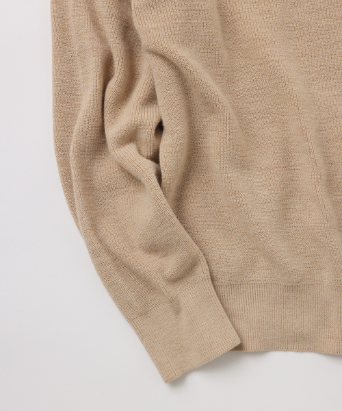 UNFOLLOW(アンフォロー)の「【FOLL / フォル】suvin cotton fine wool wardrobe sweater(ニット/セーター・メンズ・グレー/ベージュ・2/3)」の4枚目の写真