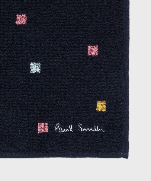 Paul Smith(ポールスミス)の「"Watercolor Squares" ハンカチ / 265635 THANKW(ハンカチ/ハンドタオル・レディース・ネイビー/ピンク・FREE)」の4枚目の写真