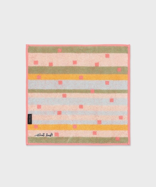 Paul Smith(ポールスミス)の「"Watercolor Squares" ハンカチ / 265635 THANKW(ハンカチ/ハンドタオル・レディース・ネイビー/ピンク・FREE)」の5枚目の写真