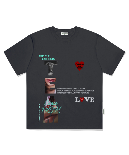 ESCAPEFROM(エスケープフロム)の「EXIT INSIDE プリントオーバーサイズ半袖Tシャツ グレー(Tシャツ/カットソー・レディース・その他・LARGE/MEDIUM/SMALL)」の5枚目の写真