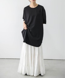 ラウンドヘム ロングTシャツ
