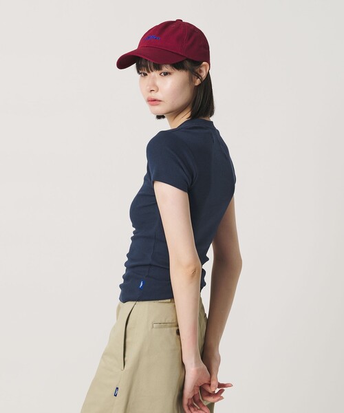NICE WEATHER(ナイスウェザー)の「<NICE WEATHER>ロゴヘルシー Tシャツ(Tシャツ/カットソー・レディース・ホワイト/ライトピンク/ネイビー・M/S)」の10枚目の写真