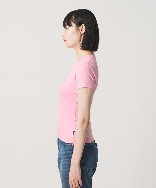 NICE WEATHER(ナイスウェザー)の「<NICE WEATHER>ロゴヘルシー Tシャツ(Tシャツ/カットソー・レディース・ホワイト/ライトピンク/ネイビー・M/S)」の14枚目の写真